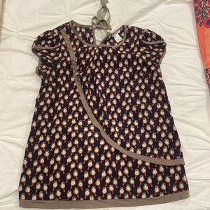 Esley polyester swing blouse with adorable bird print size M